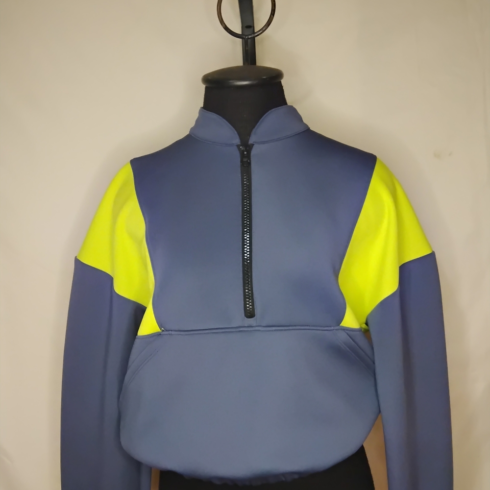 Stylish Blue and Yellow Women's Sweatshirt